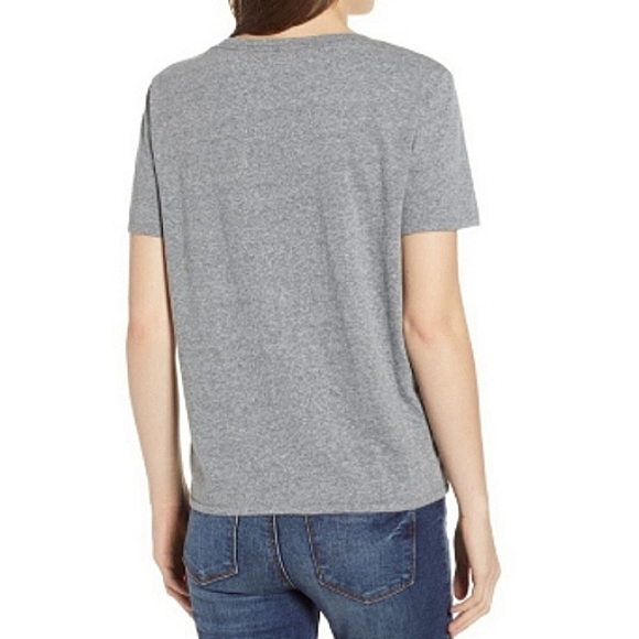 BP. Basic V-neck Tee Soft Heathered Gray Casual Short Sleeve T-shirt Size XS - Picture 2 of 8